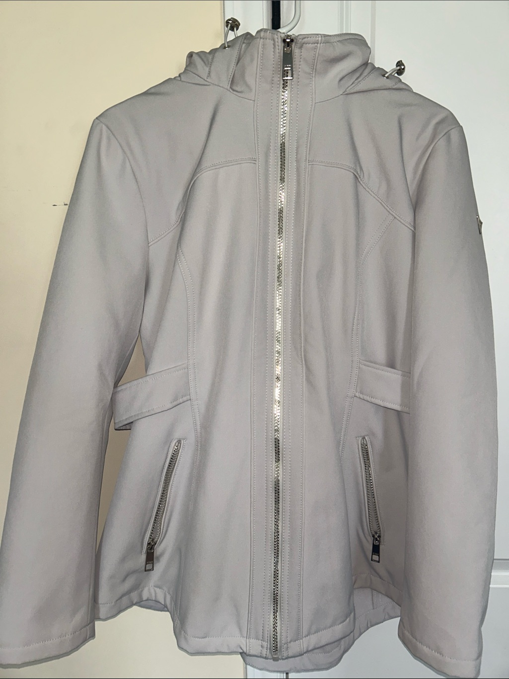 Guess White Jacket With Hood